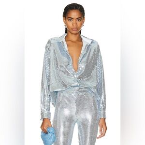 NWT New Arrivals mirrored button up top